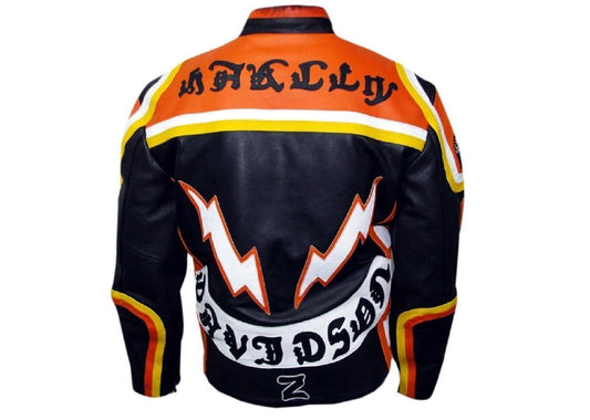 Mickey Rourke HDMM Cow Harley Jacket - Men's Biker Vintage Café Racer Motorcycle Leather Jacket