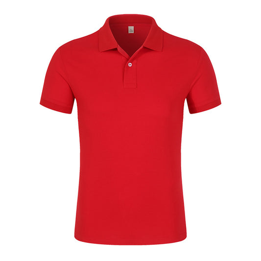 Men&#039;s Piqué Cotton Polo Shirt Men&#039;s Summer Men&#039;s T-shirt Solid Color Short-sleeved T-shirt