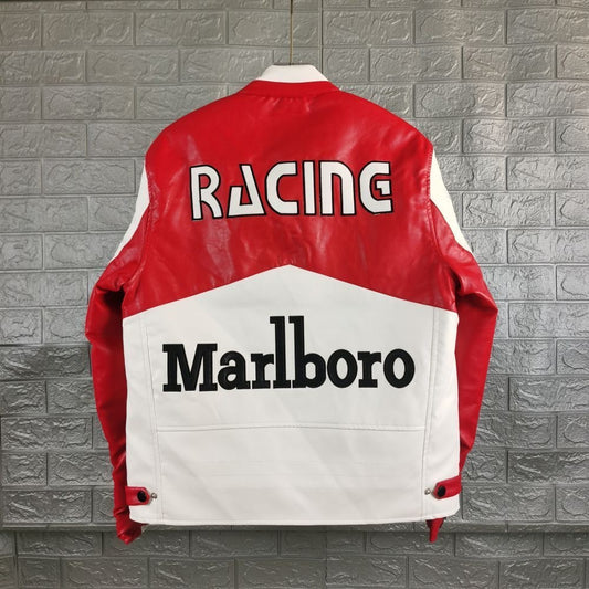 F1 Racing Suit Marlboro Leather Jacket Harley Motorcycle Riding Suit Motorcycle Jacket Short Cotton